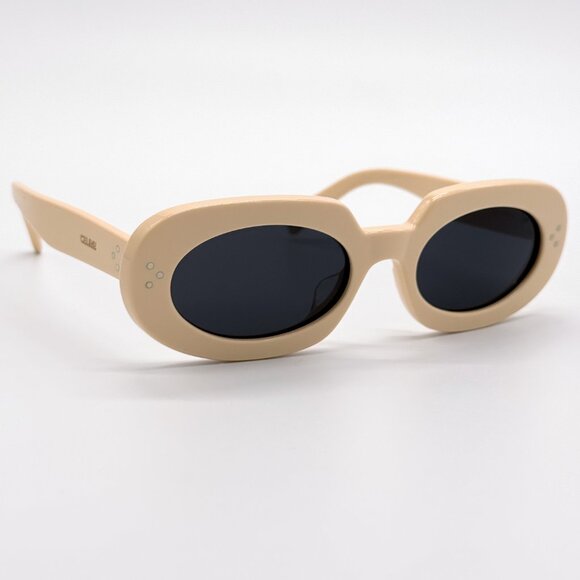 NEW CELINE CL40276U 25A WOMEN IVORY SMOKE SUNGLASSES CELINE - Picture 10 of 14